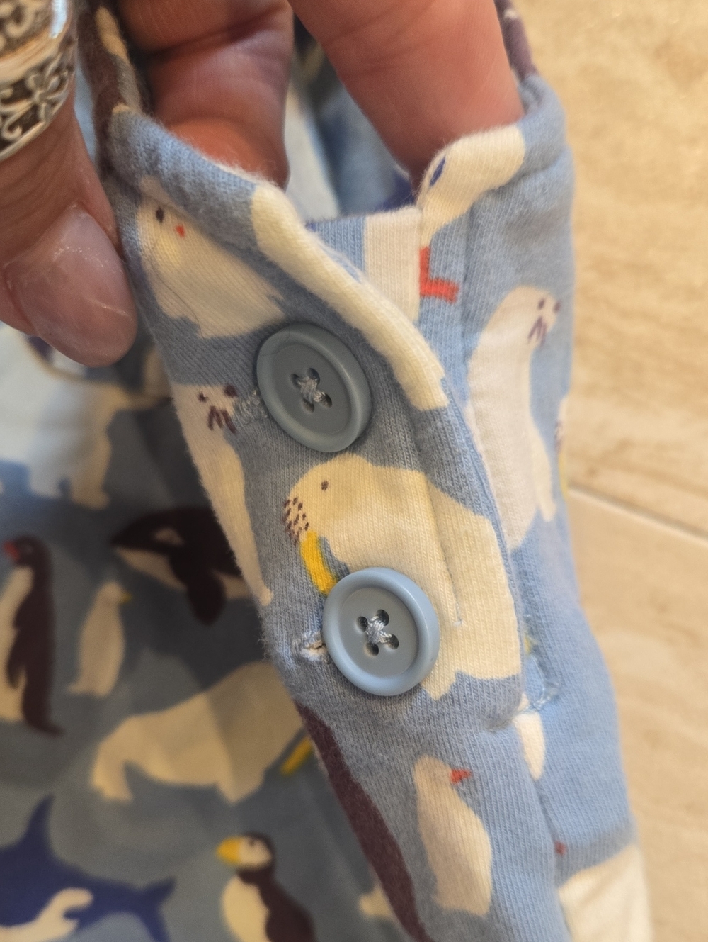 Baby Boden Blue Arctic Animal Onesie Jumpsuit - Picture 7 of 9